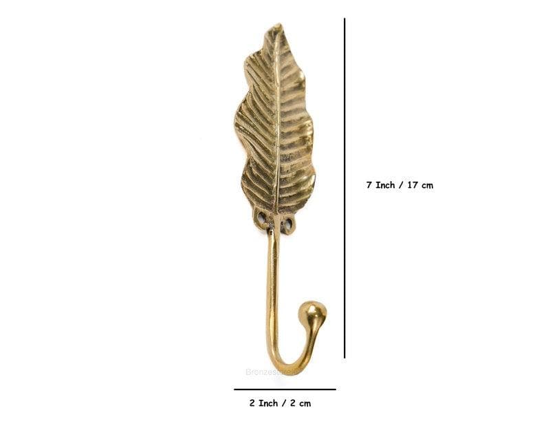 Bronze Leaf Wall Hook - Pack of 2