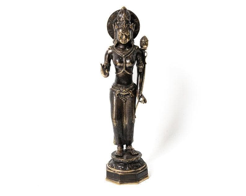 Bronze Majapahit Devi Tara Statue BLACK POLISH FINISH