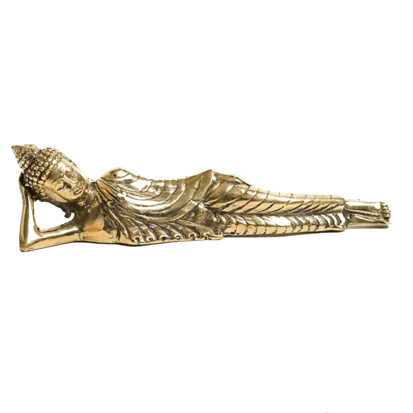 Bronze Reclining Buddha Figurine