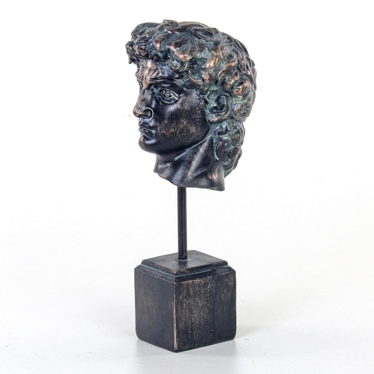 Bronzed Noir David Bust Statue