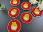 Brood of Feeding Chickens Beaded Drink Coasters - MAIA HOMES