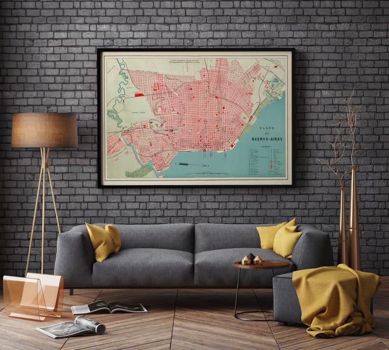 Buenos Aires Map Print| Art History