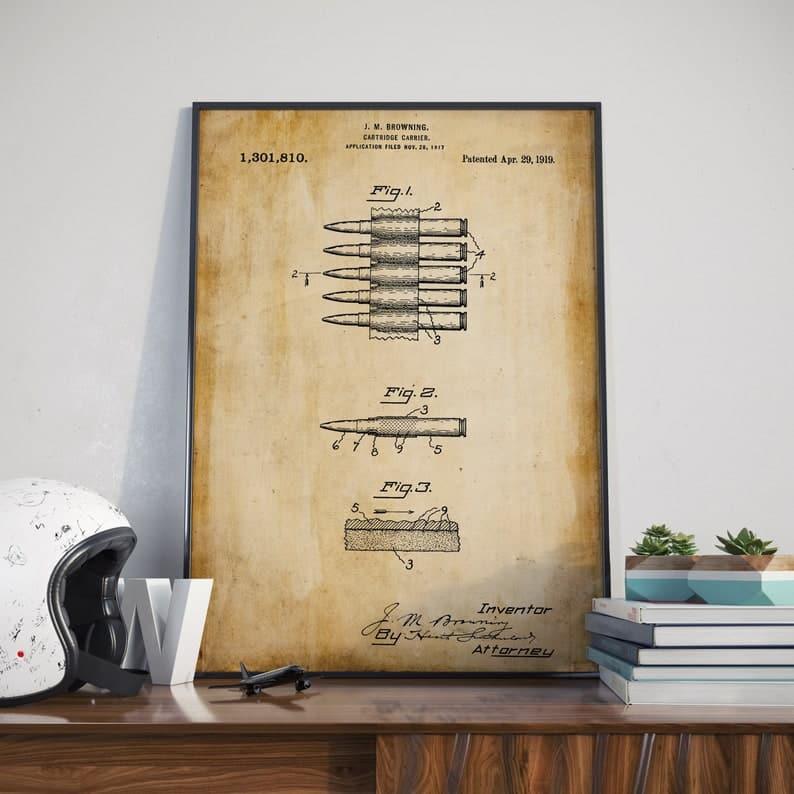 Bullet Patent Print| Framed Art Print