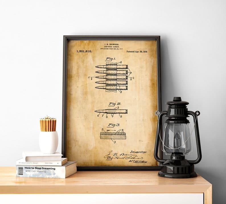 Bullet Patent Print| Framed Art Print