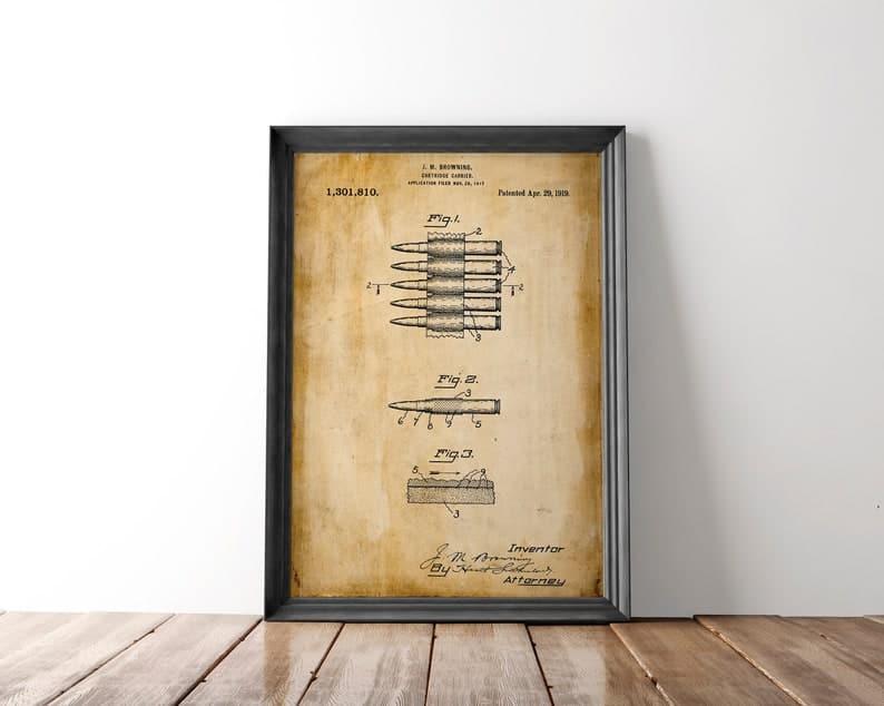 Bullet Patent Print| Framed Art Print