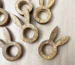 Bunny Easter Wooden Napkin Rings