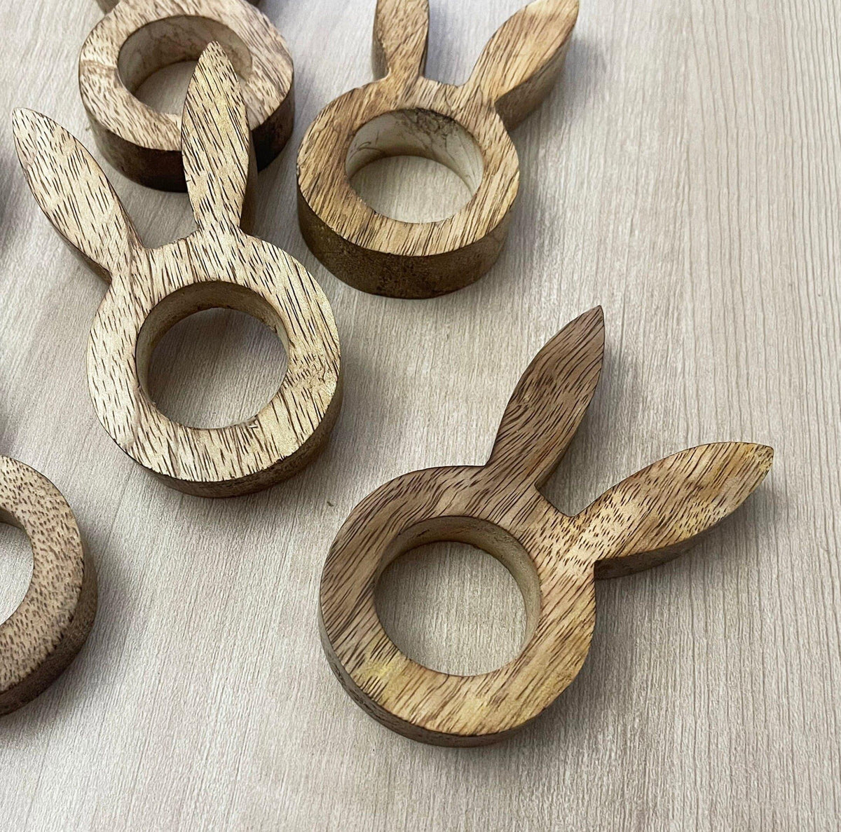 Bunny Easter Wooden Napkin Rings