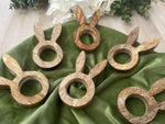 Bunny Easter Wooden Napkin Rings