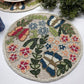 Butterfly and Flower Round Beaded Burlap Placemat - MAIA HOMES