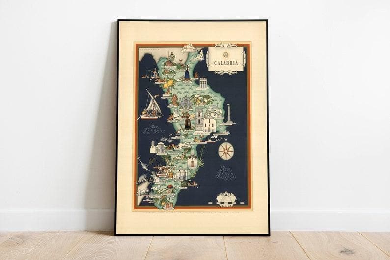 Calabria Map Print| Art History