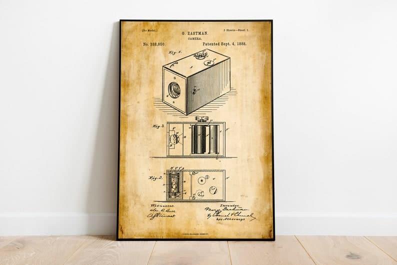 Camera Patent Print| Framed Art Print - MAIA HOMES