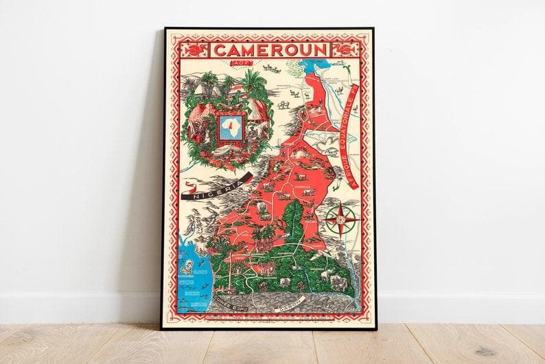 Cameroon Map Print| Art History