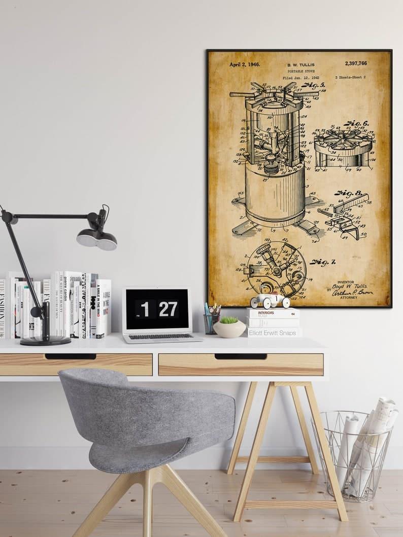 Camp Stove Patent Print| Framed Art Print