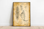 Canoe Patent Print| Framed Art Print