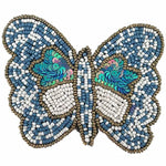 Celtic Blue Beaded Butterfly Coasters - Set of 4