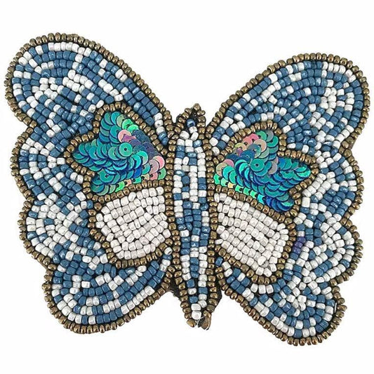 Celtic Blue Beaded Butterfly Coasters - Set of 4 - MAIA HOMES