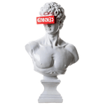 Censored David's Bust Contemporary Art Sculpture