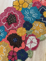 Charm Flower Garden Beaded Table Runner