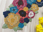 Charm Flower Garden Beaded Table Runner