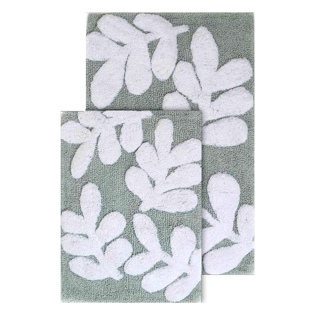 Chesapeake Monte Carlo 2Pc. Moonstone & White Bath Rug Set