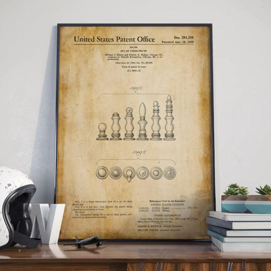 Chess Pieces Board Game Poster Print - MAIA HOMES