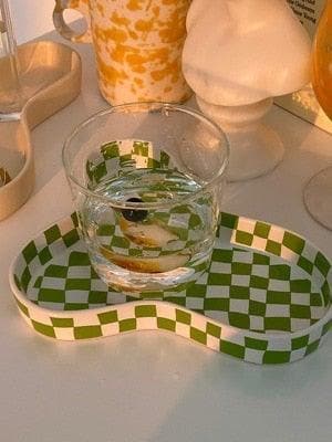 Chic Checkers Ceramic Bowl D