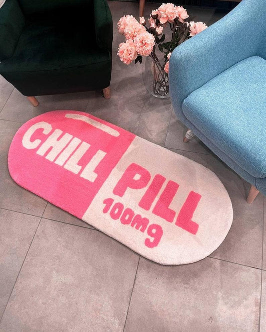Chill Pill Oval Tufted Rug - MAIA HOMES