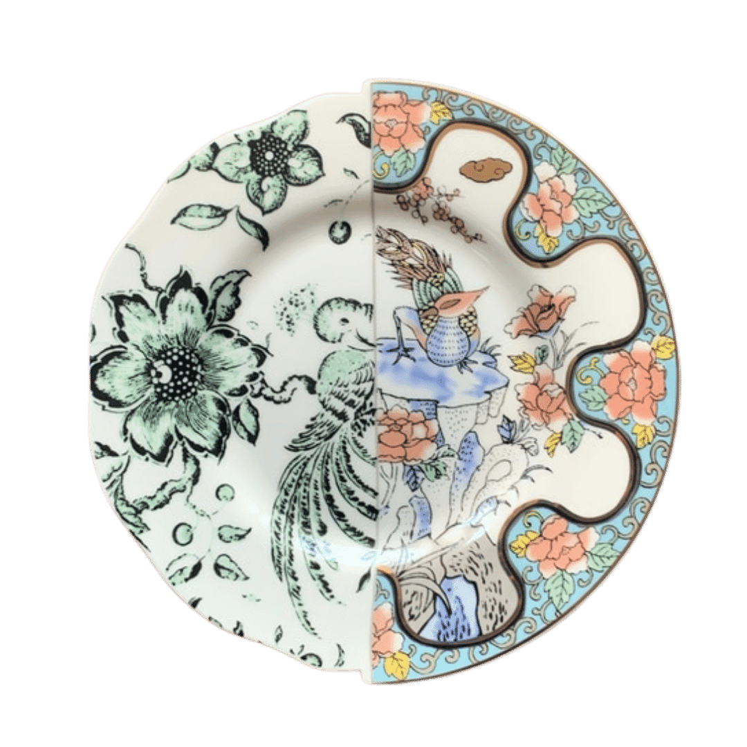 Chinese Western-Inspired Porcelain Plate