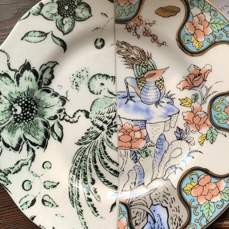 Chinese Western-Inspired Porcelain Plate