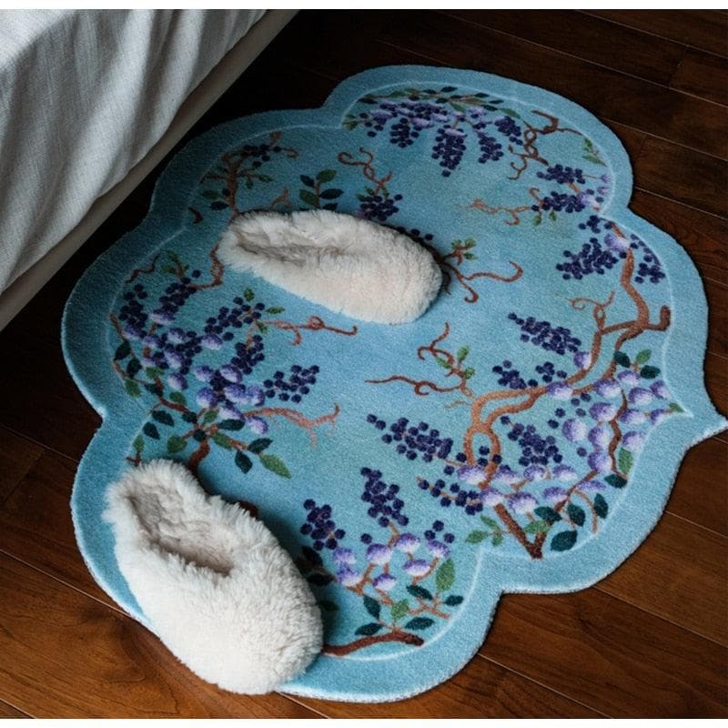 Chinoiserie Grape Vine Accent Hand-Tufted Rug - MAIA HOMES