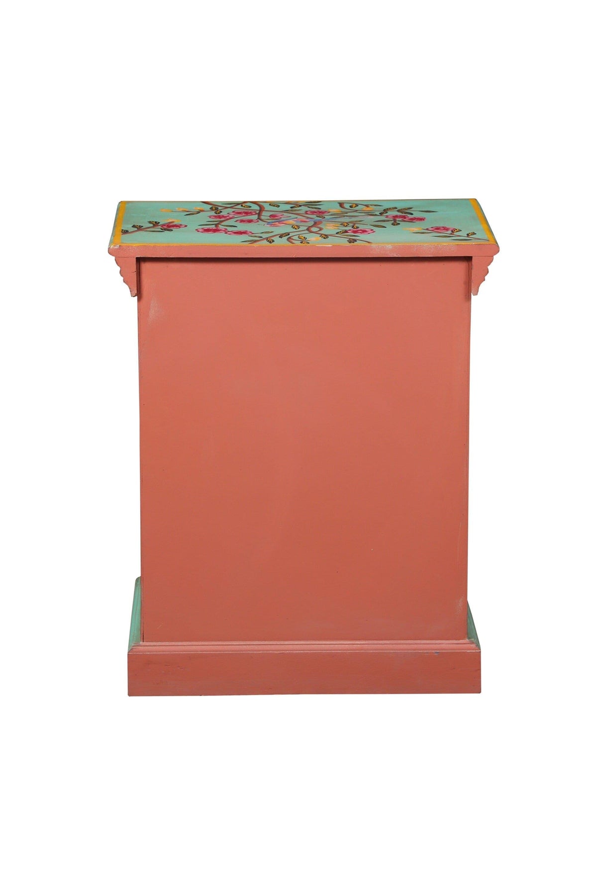 Chinoiserie Hand Painted Wooden Night Stand Cabinet