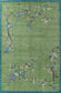 Chinoiserie Peacock in Green Field Wool Hand Knotted Area Rug