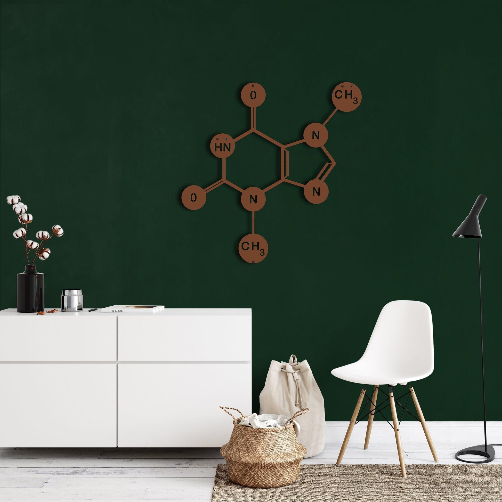 Chocolate Symbol Theobromine Molecule Metal Wall Decor