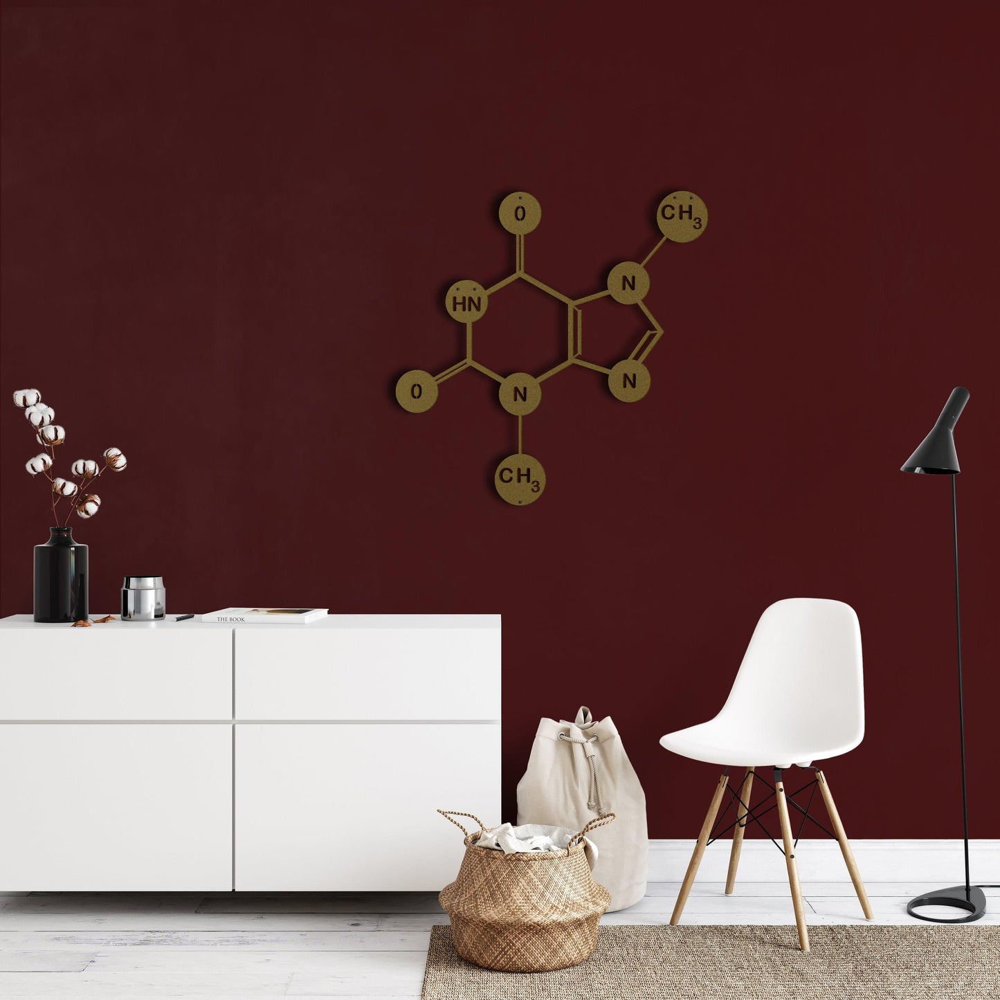 Chocolate Symbol Theobromine Molecule Metal Wall Decor