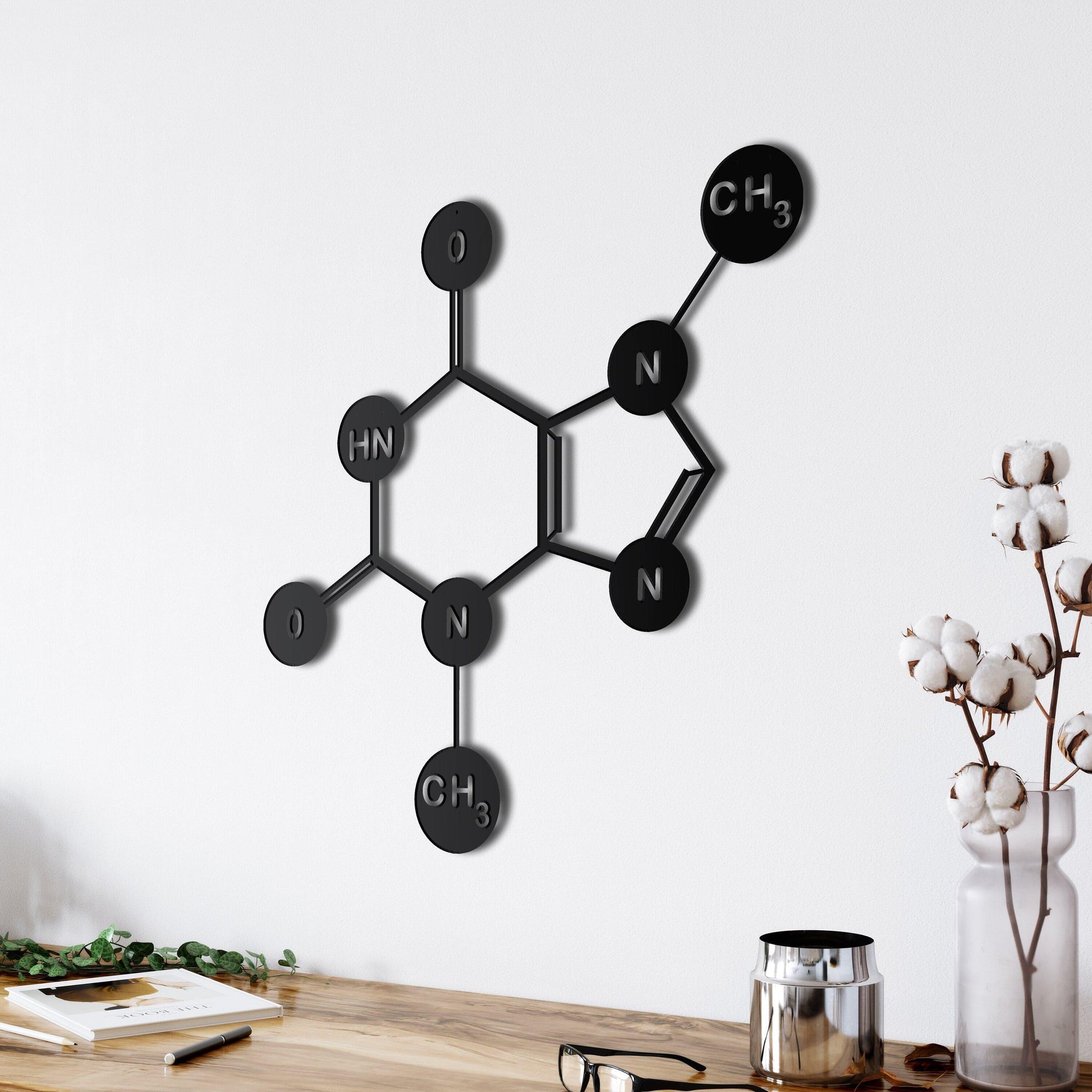 Chocolate Symbol Theobromine Molecule Metal Wall Decor