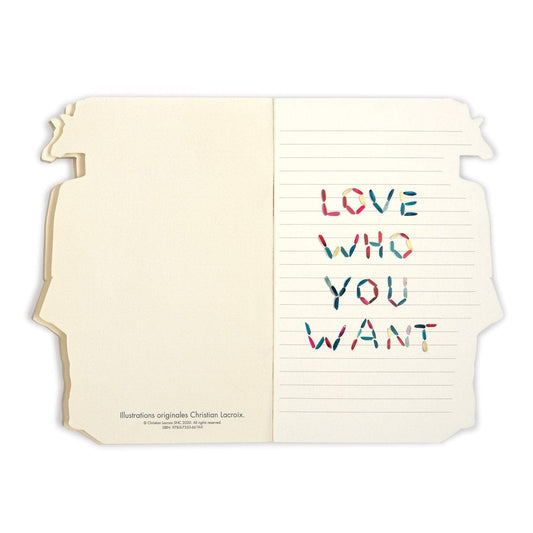 Christian Lacroix Heritage Collection Love Who You Want Die-Cut Notebook - MAIA HOMES
