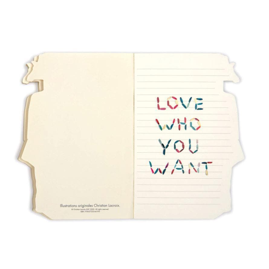 Christian Lacroix Love Who You Want Die Cut Notebook - Harlequin & Giraffe