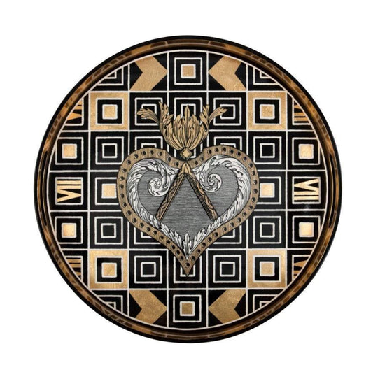 Christian Lacroix Round Heart Lacquer Tray - MAIA HOMES