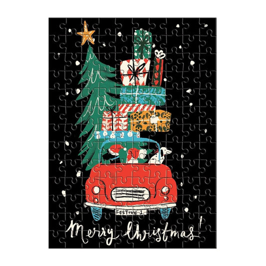 Christmas Car 130 Piece Jigsaw Puzzle Ornament - MAIA HOMES