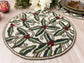 Christmas Floral Round Beaded Placemat - MAIA HOMES