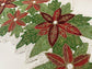 Christmas Flowers and Leaves Beaded Table Runner - MAIA HOMES