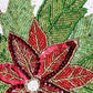 Christmas Flowers and Leaves Beaded Table Runner - MAIA HOMES