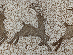 Christmas Golden Reindeer Beaded Table Runner