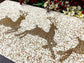 Christmas Golden Reindeer Beaded Table Runner - MAIA HOMES
