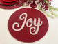 Christmas 'Joy' Round Beaded Placemat - Set of 6 - MAIA HOMES