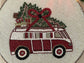 Christmas Red Volkswagen Van Round Beaded Placemat - Set of 6 - MAIA HOMES