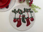 Christmas Stocking Round Beaded Placemat - Set of 6 - MAIA HOMES