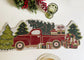 Christmas Trees and Red Trucks Beaded Table Runner - MAIA HOMES