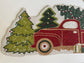 Christmas Trees and Red Trucks Beaded Table Runner - MAIA HOMES