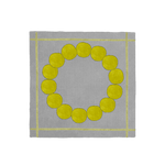 Circle of Suns Square Hand Tufted Wool Rug - Gray